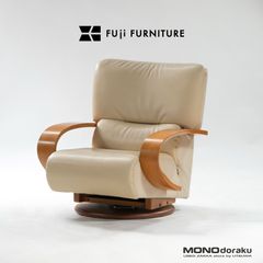ラウンジチェア フジファニチャー FUJI FURNITURE スウィベルチェア 本革 レザー 回転式 シングルソファ 1Pソファ 1人掛け 和モダン ナチュラル