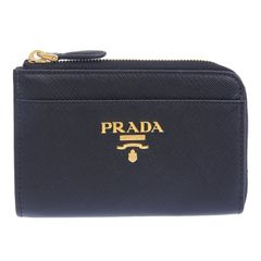 プラダ PRADA キーケース カードホルダー コインケース サフィアーノ レザー ブラック 1PP122 中古 新入荷 OBB0607