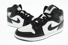 ナイキ NIKE AIR JORDAN MID SE PANDA ELEPHANT エアジョーダン1 ミッド パンダエレファント サファリ FB9911-001 28 ブラック グレー ブランド古着ベクトル 中古▲■250423