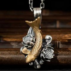 大漁、航行安全を司る】魚籃観音菩薩の重厚なメタルネックレス - メルカリ