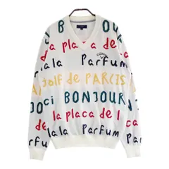 サイズ：L CALLAWAY キャロウェイ  ウール混 ニット セーター 総柄 ホワイト系 [240101525322] ゴルフウェア メンズ ストスト