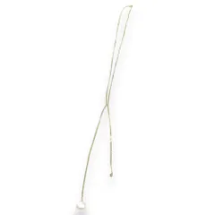 美品 Canal 4℃ カナルヨンドシー パール シルバーチェーン ネックレス ペンダント アクセサリー ゴールド系 レディース 古着 中古 USED