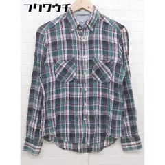 ◇ ◎ green label relaxing UNITED ARROWS チェック 長袖 シャツ ブラウス サイズS グリーン マルチ メンズ  【1110110011885】