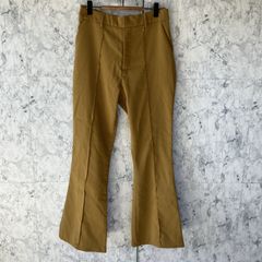 GRL グレイル　フレアパンツ　【L】　ブーツカット　マスタード色　からし色　ストレッチ　ウエストゴム　サイドポケット　バックダミーポケット　薄手