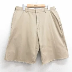 W34/古着 ラルフローレン ポロジーンズ ブランド ショート パンツ ショーツ メンズ コットン ベージュ カーキ 25jul31 中古 ボトムス 短パ