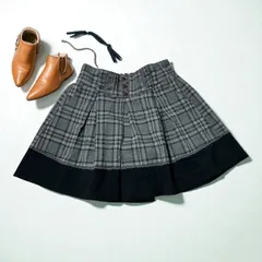 axes femme アクシーズファム　ショートパンツ　チェック柄　グレー　キュロット　レディース　ズボン　M