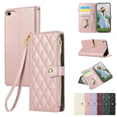 Rosbtib iPhone se ケース 手帳型 第2/3世代 財布型 カバー iphone se3 ケース 手帳型 iphone8 ケース おしゃれ ファスナー型 小銭入れ iphone se2 ケース カード収納 携帯カバー アイフォンse スマホケ 1