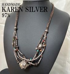現品限り カレンシルバー ネックレス ハンドメイド エスニック カレン族 Karen Silver  #6 メキシカンジュエリー