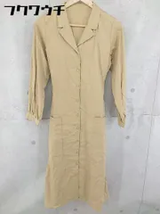 ◇ ◎ riche glamour リシェグラマー ベルト付 長袖 ロング シャツ ワンピース サイズM ベージュ レディース 【中古】 【1104200003539】