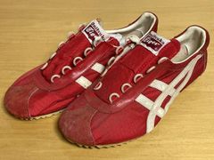 30 未使用品 60s 70s Onitsuka Tiger オニツカタイガー マラソンシューズ マラップ ナイロン DX レッド スニーカー 23cm デッドストック