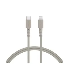 （まとめ） オウルテックMOTTERU C to Lightning シリコンケーブル ラテグレージュ 1m MOT-SCBCLG100-GY 1本 【×3セット】