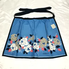 ジバンシー　エプロン　綿100% ブルー　青　グレー　花柄　箱あり　未使用　管理番号ARCIKO2891のサムネイル