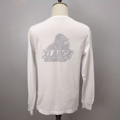 XLARGE エクストララージ Mサイズ　ロゴプリント　ロングTシャツ　ロンT　カットソー　ホワイト
