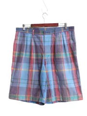 【お得なクーポン配布中!】 90s OLD GAP チェック コットン ショート パンツ メンズ 36 / 90年代 オールド ギャップ ショーツ ツータック 短パン マルチカラー 紺タグ