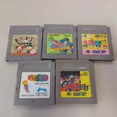 ゲームボーイソフト 5本セット (牧場物語GB,ロックマンワールド4,桃太郎電劇2,チキチキ天国,ボンバーマンGB) 動作未確認