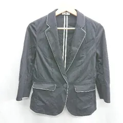 ◇ ⊇ SUIT SELECT スーツセレクト 長袖 ジャケット サイズ1 ブラック ホワイト レディース E  【1502030023589】