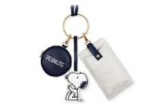 マリ 【送料無料】【スヌーピー】【SNOOPY】3連ショルダーポーチ【ネイビー】【紺】【ピーナッツ】【ウッドストック】【すぬーぴー】【ケース】【小物入れ】【スマホ入れ】【小銭入れ】【コインケース】【収納】【キーホルダー】【キーリング】【雑貨】【グッズ】【かわ