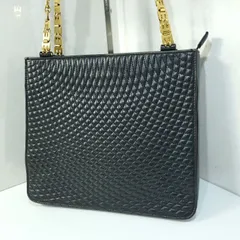 バリー Bally キルティング ラムスキン レザー 本革 チェーン 肩掛け ショルダーバッグ トートバッグ ブラック 黒 4868585e20250303