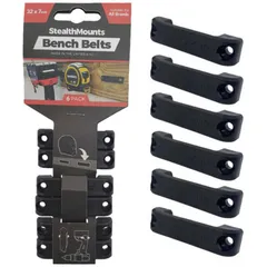 送料無料 【新品 未使用 未開梱】 STEALTHMOUNTS　ベンチベルト(6個入り) ブラック　BBBLK6