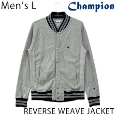 【USED／メンズL】CHAMPION リバースウィーブ スウェット バーシティジャケット ヘザーグレー