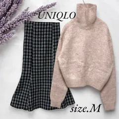 【a1448a2471】コーデ売り✨️ユニクロ/モヘアハイネックセーター×MICOAMERI/マーメイドスカート