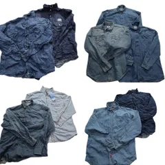 古着卸 まとめ売り デニム 長袖シャツ 9枚セット (メンズ L /XL ) ディッキーズ リーバイス デッドストック 中古 古着 MY4836