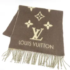 極美品 ルイヴィトン エシャルプレイキャビック スタッディー モノグラムマフラー LOUIS VUITTON ルイ・ヴィトン エシャルプ・レイキャビック