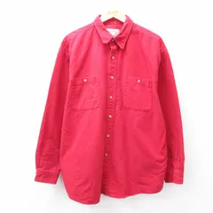 XL/古着 エディーバウアー 長袖 ヘビー フランネル シャツ メンズ 00s 大きいサイズ コットン 赤 レッド 25oct03 中古 トップス