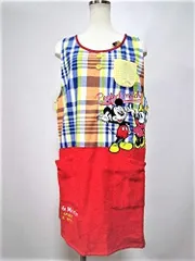 ミッキー ミニー キャラクターエプロン 変わり素材 ディズニー 保育士 エプロン