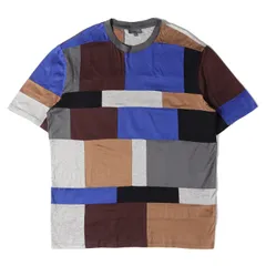 LANVIN ランバン Tシャツ サイズ:L パッチワーク デザイン オーバーサイズ クルーネックTシャツ グレー ブラウン ブルー ブラック L トップス カットソー 半袖 イタリア製のサムネイル