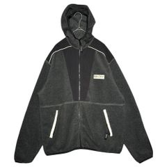 DKNY(ダナキャランニューヨーク) 90’s Tech System Fleece Jacket テック システム フーデッド フリース ジャケット S グレー×ブラック 90年代～00年代 ヴィンテージ Y2K
