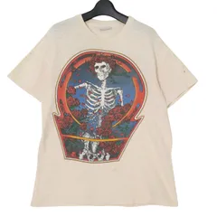 80年代 USA製 Hanes ヘインズ GRATEFUL DEAD グレイトフル・デッド 半袖Ｔシャツ バンド ホワイト（メンズ M ）中古 古着 A4611