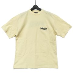 【名古屋】バレンシアガ キャンペーンロゴ Tシャツ 641675 アイボリー XXS コットン 半袖 クルーネック アパレル 男