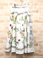 【中古】 KATHARINE ROSS キャサリンロス オリジナルスカーフプリントスカート 31-41400-1900 ベージュ M 111391622