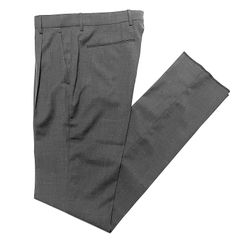 BERWICH ベルウィッチ パンツ スラックス / J MORELLO 1P GT1425X ジェイ モレッロ 2WAYストレッチ ウォッシャブルウール １プリーツパンツ チャコールグレー / メンズ イタリア