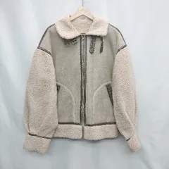 ◇ ⊆ 179/WG イチナナキュウダブルジー ムートン 長袖 ボアジャケット サイズM ベージュ モカ レディース E  【1502180021312】