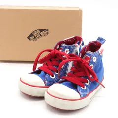 ヴァンズ スニーカー ハイカット シューズ 靴 女の子用 ベビー 男の子用 14cmサイズ ブルー 【中古】