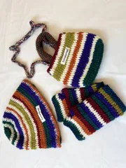 3点セット 手袋 ニットストール ミニバッグ アウトレット レディース 秋冬 ストール マフラー ニット グラデーション 巻物 小物 雑貨 便利