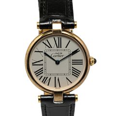 カルティエ マストヴァンドーム アラビア 1861 メッキ レザー レディース CARTIER【1-0154674】