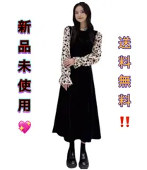 ベルベットドレス フレンチスタイル ロング ボトムス カートヘップバーンスタイル