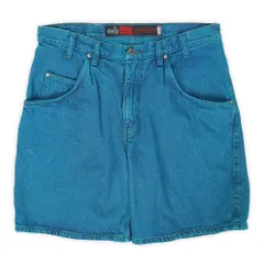 90s 90年代 リーバイス シルバータブ Levi's silverTab カラーデニム バギーショーツ Loose MADE IN USA アメリカ製 レアカラー ハーフパンツ ヴィンテージ 古着 ショート ブルー W34【中古】