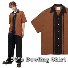ボーリングシャツ  アメリカン レトロシャツ  開襟シャツ 半袖 メンズ オープンカラー おしゃれ シニア ロカビリー
