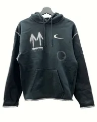 ナイキ NIKE × OFF-WHITE オフ ホワイト M NRG RU HOODIE プルオーバー フーディ 裏起毛 スプレーロゴ 黒 CN5640-010 パーカ ロゴ ブラック XSサイズ 104MT-780