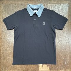 SQUARE COLLAR POLO  BRITISH BLACK　　モッズ　レトロ　バイカラー　ポロシャツ