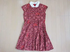 チャビーギャング chubbygang 子供服 ワンピース 女の子 女児 ワンピ ノースリーブ ノースリーブワンピース 薄手 赤 レッド 襟付 春 夏 160cm ★3 キッズ ジュニア 【中古】 ガールズ アウトレット リサイクル 古着