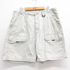 W37/古着 ラングラー ショート ブッシュ パンツ ショーツ メンズ コットン 薄ベージュ カーキ 25jun14 中古 ボトムス 短パン ショーパン