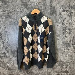 新品☆Wood Country☆ウッドカントリー♪アーガイル♪グレー♪メンズ(L