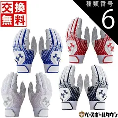 【新品未使用】 種類6:ホワイト/チームロイヤル/MD(M)/手囲い24-25cm  野球 バッティンググローブ 大人 両手用 アンダーアーマー UAクリーンアップ バッティンググローブ 1384743 バッティンググラブ バッティング 手袋 手ぶくろ