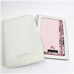 バーバリー  コットン ハンカチ 未使用 ピンク チェック ロゴ 中古