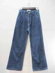 CECIL McBEE セシルマクビー デニム ワイドパンツ  無地 インディゴ Sサイズ